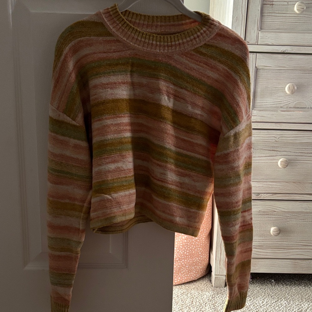 Billabong Multicolor Striped Crew Neck Sweater